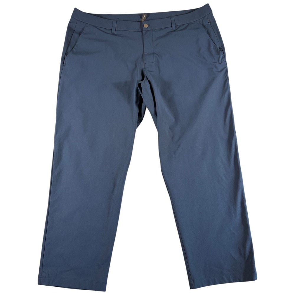 Lululemon Commission Pants Mens 46 Navy Blue Straight Premium Stretch Workwear
